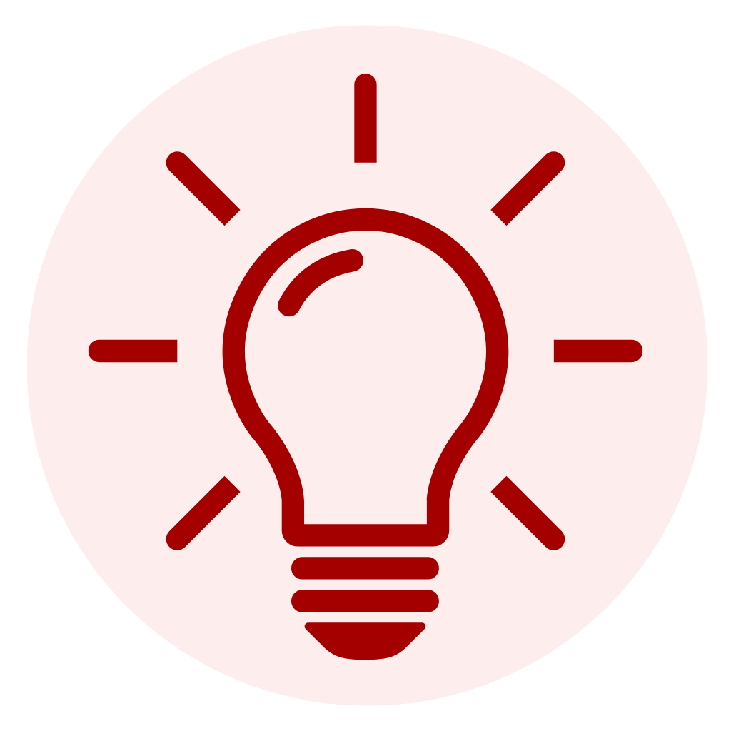 Red light therapy bulb icon for Aglowra