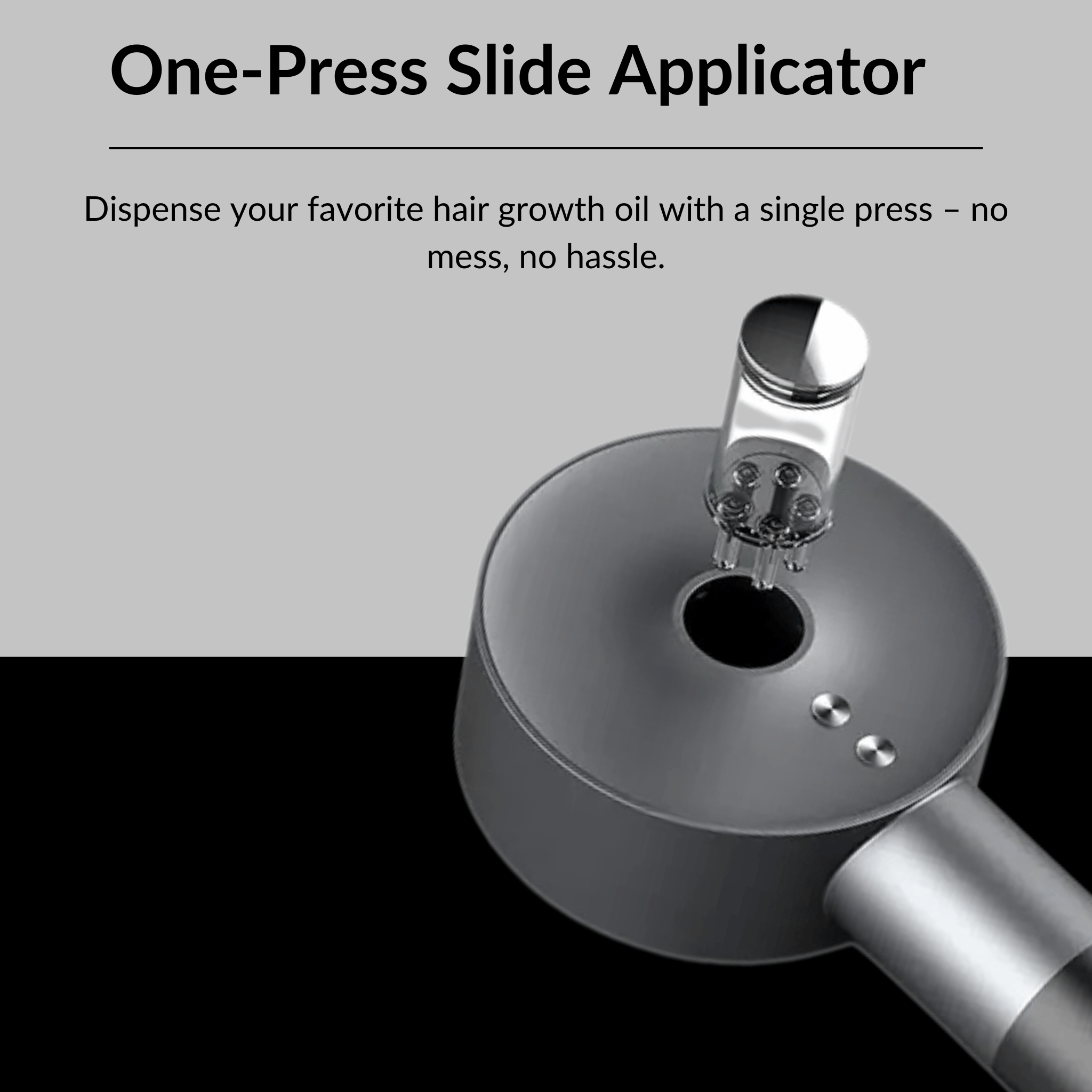 One-Press Slide Applicator for Aglowra massage comb — advanced hair therapy tool for home use