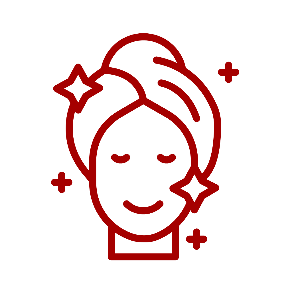 Woman using Aglowra red light scalp comb for hair growth